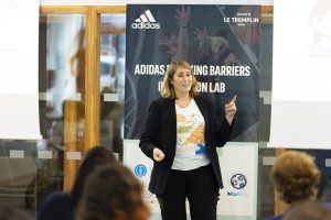 Léa Gaget présentation de sportiw à adidas breaking barriers